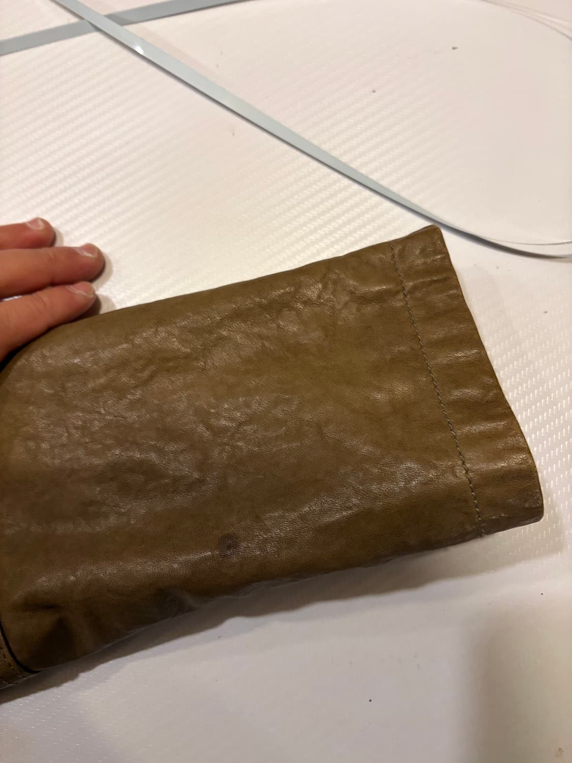 하이넥 램스킨 레더자켓 상품이미지5