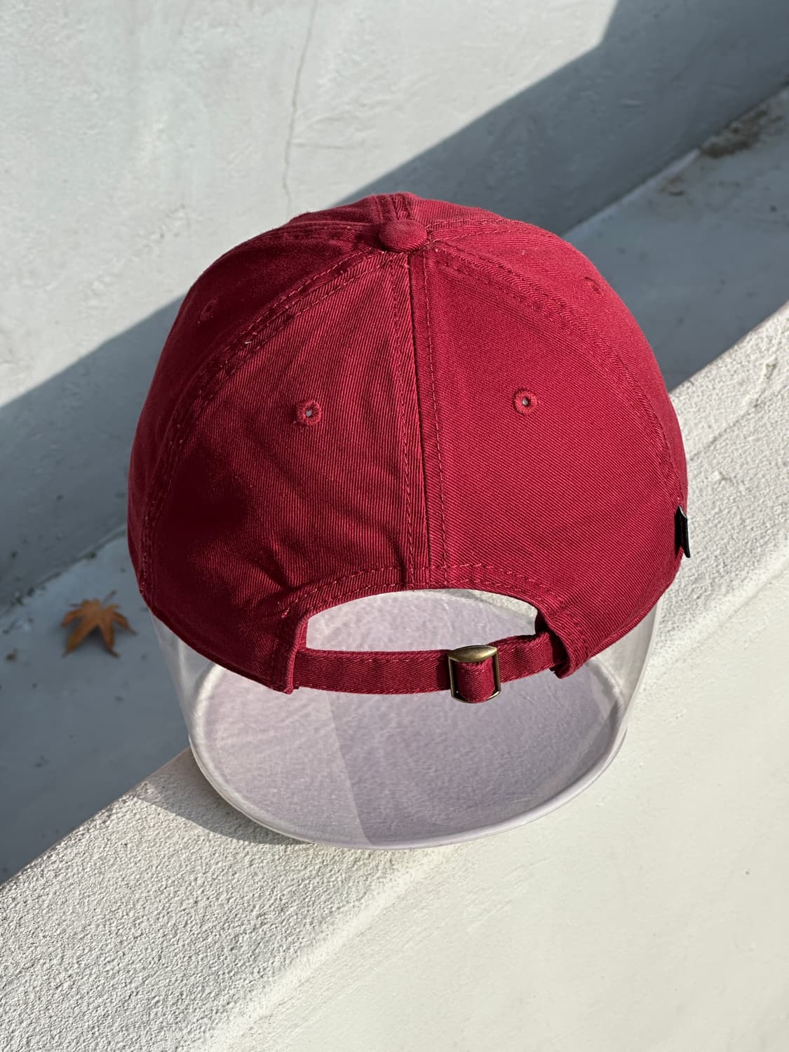 [F] 하버드 로고 버건디 볼캡 모자 상품이미지4