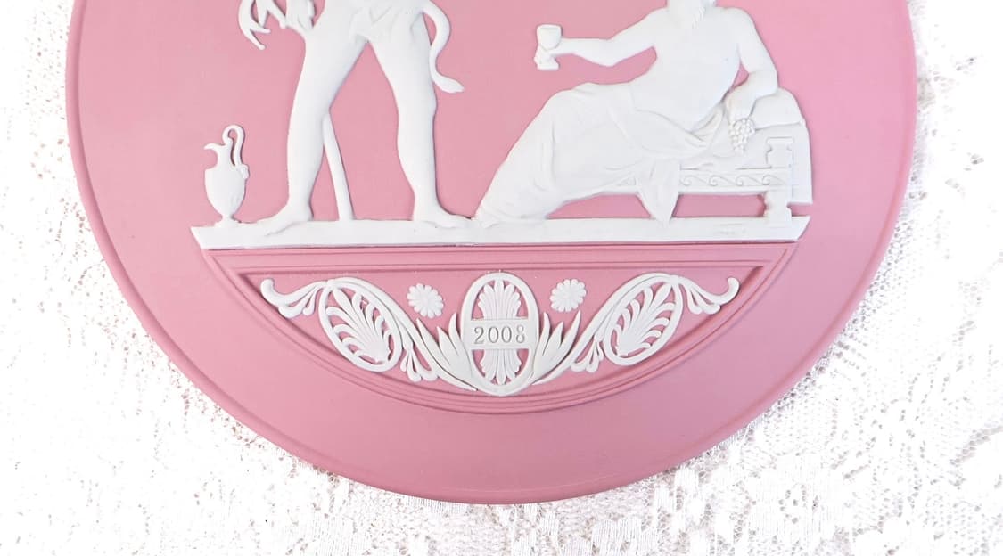 [영국앤틱] 웨지우드 재스퍼웨어 2008년 기념 핑크 장식접시(박스O) 상품이미지4