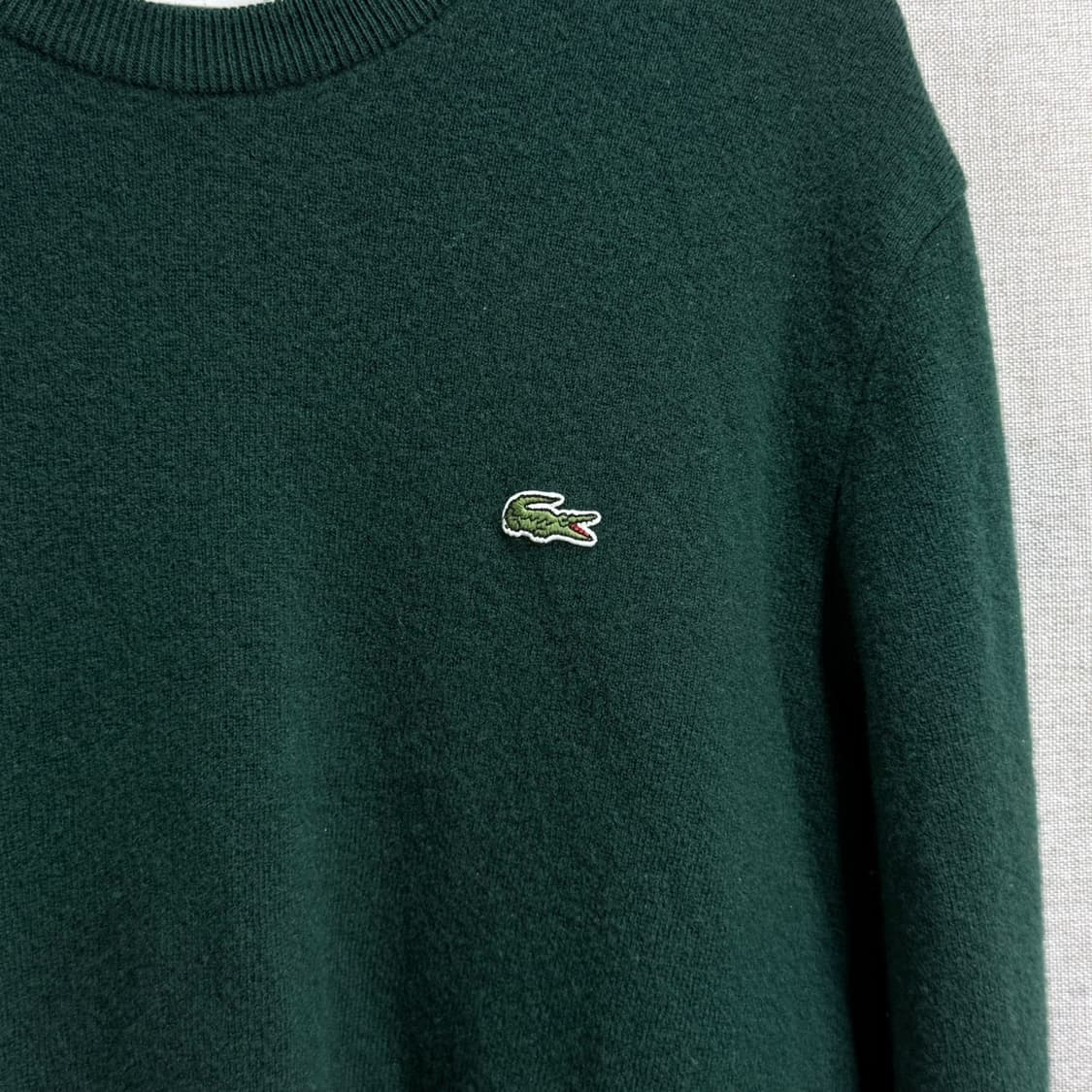 [105/L] 라코스테 정품 울 100% 라운드 긴팔 니트 상품이미지3
