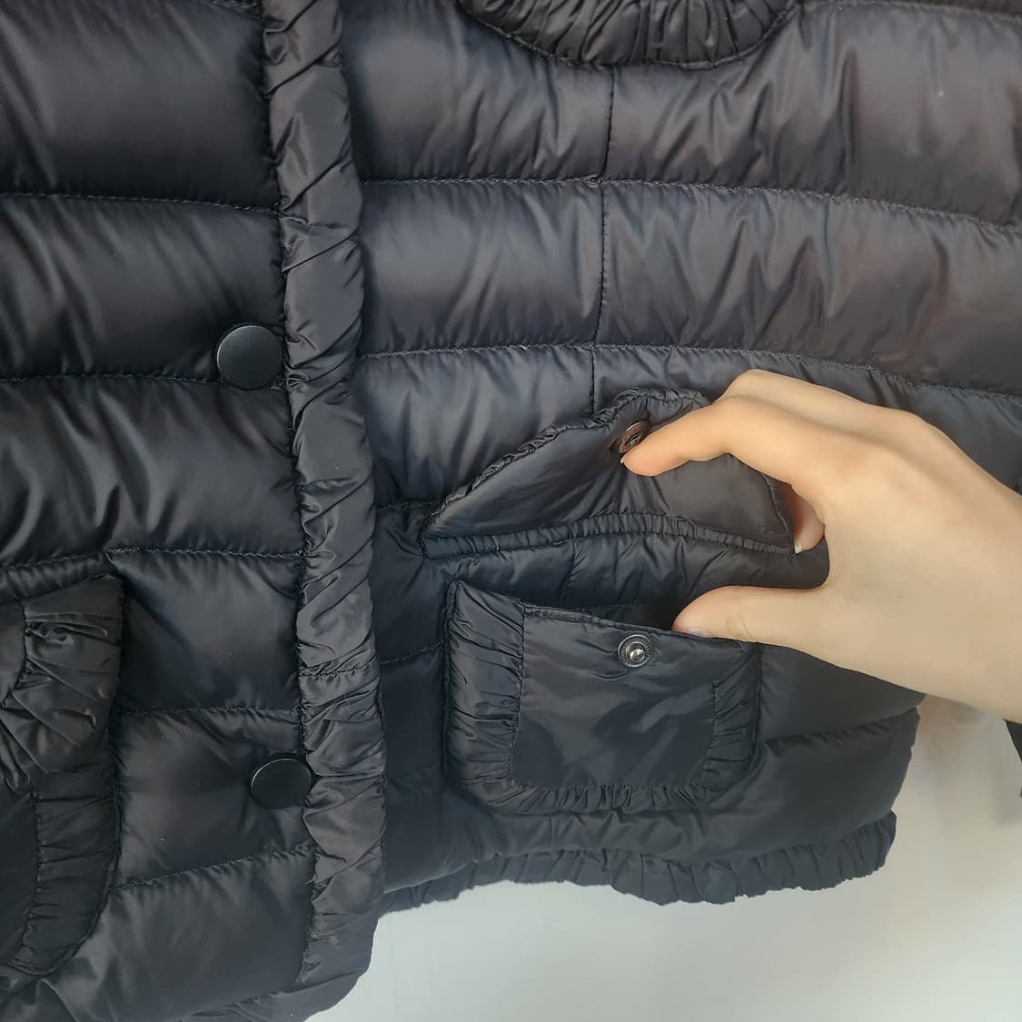 몽디자인 포켓 블랙 패딩 상품이미지5