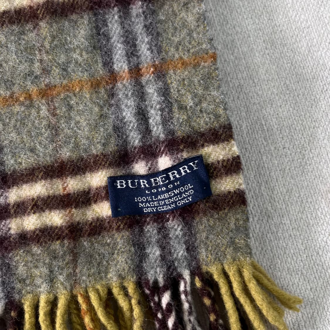 버버리 노바체크 램스울 그린 머플러 상품이미지3