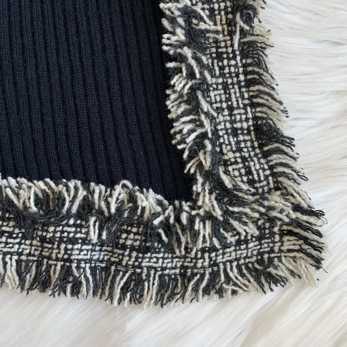 일본 빈티지 G.dream 트위드 배색 골지 가디건 1692 상품이미지7