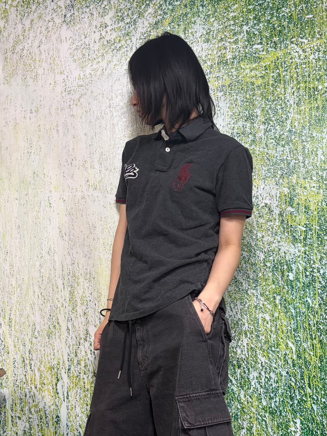 폴로 빅포니 치프키프 차콜 반팔 카라 티셔츠 M 상품이미지1