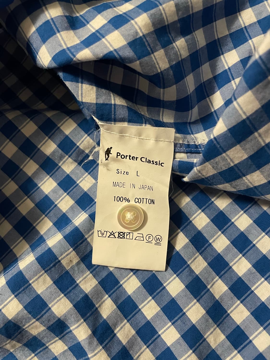 포터클래식 롤업 셔츠 체크 블루 [L] 상품이미지5