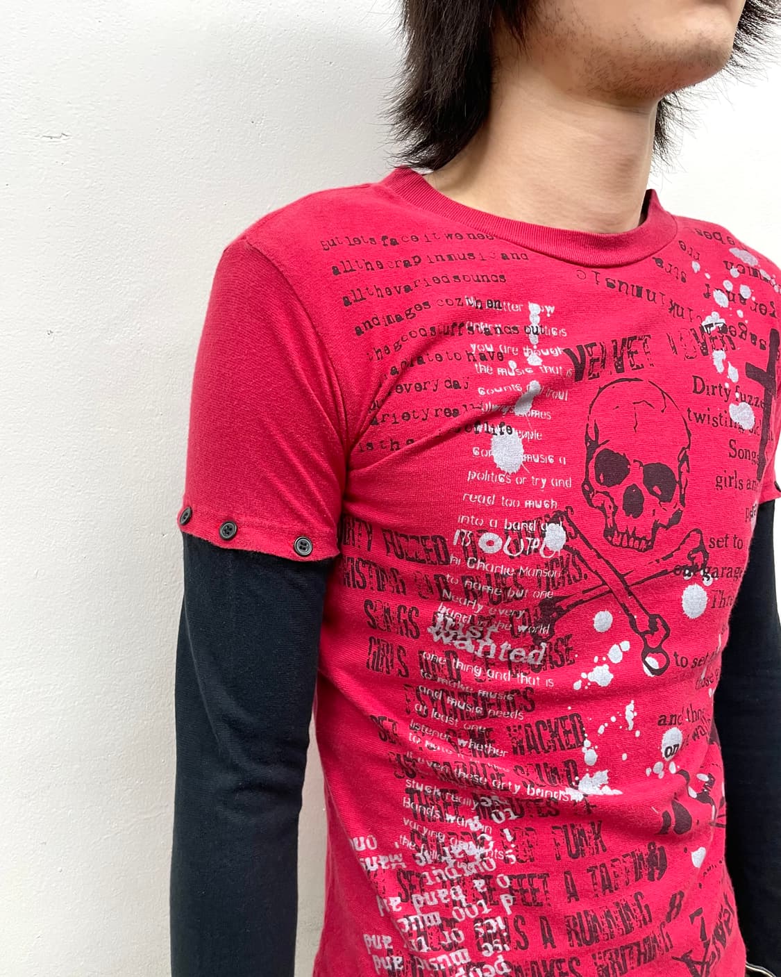 Goss Skull Detachable Red Long Sleeve 상품이미지4