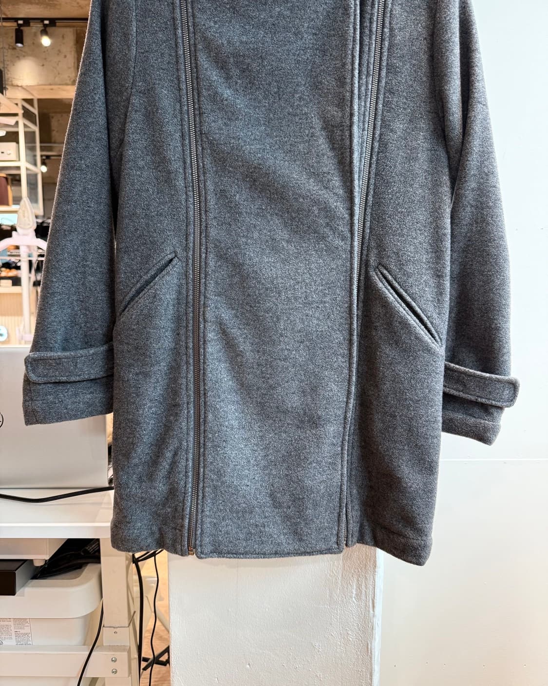 mm6 그레이 울 라이더 더블 지퍼 자켓 상품이미지6