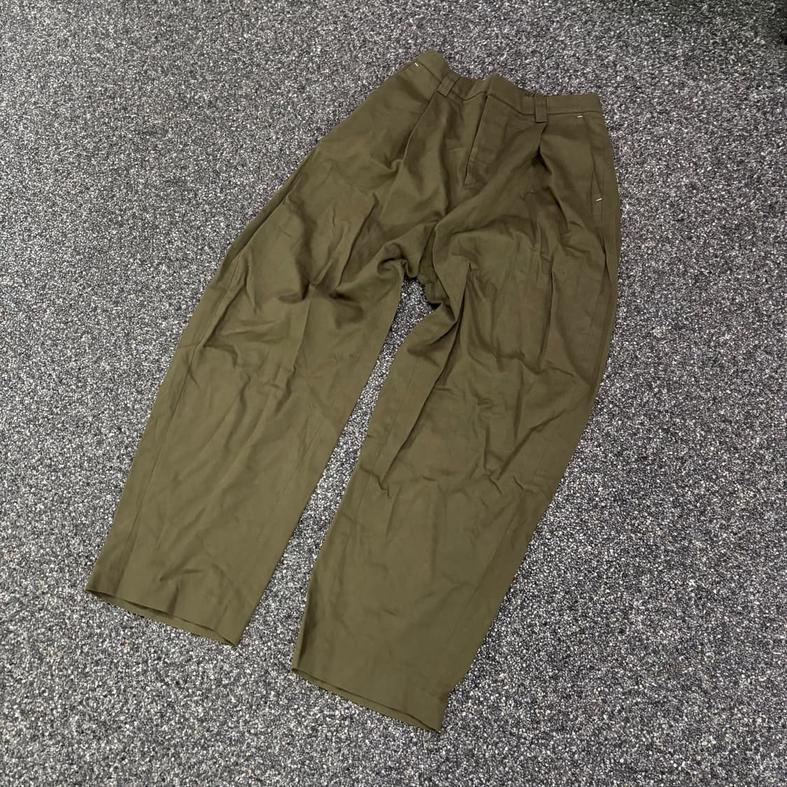 빈티지 카키 스티치 팬츠 상품이미지1