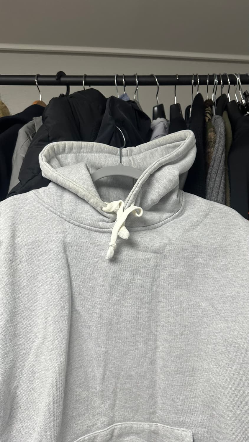 니들워크 헤비 무지 그레이 스웻 후드티 38 상품이미지5