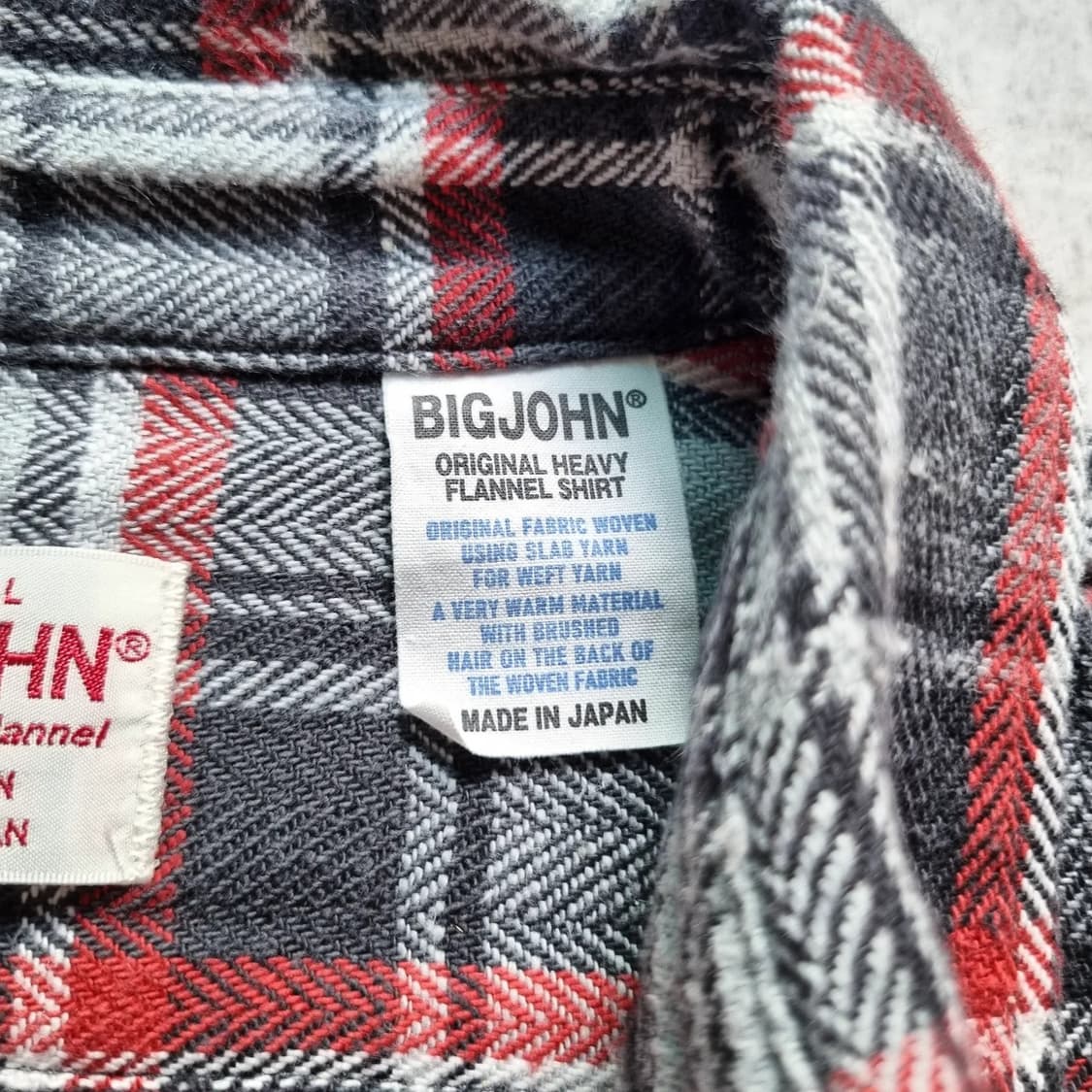 BIG JOHN Heavy Flannel Check Shirt L sz 상품이미지5