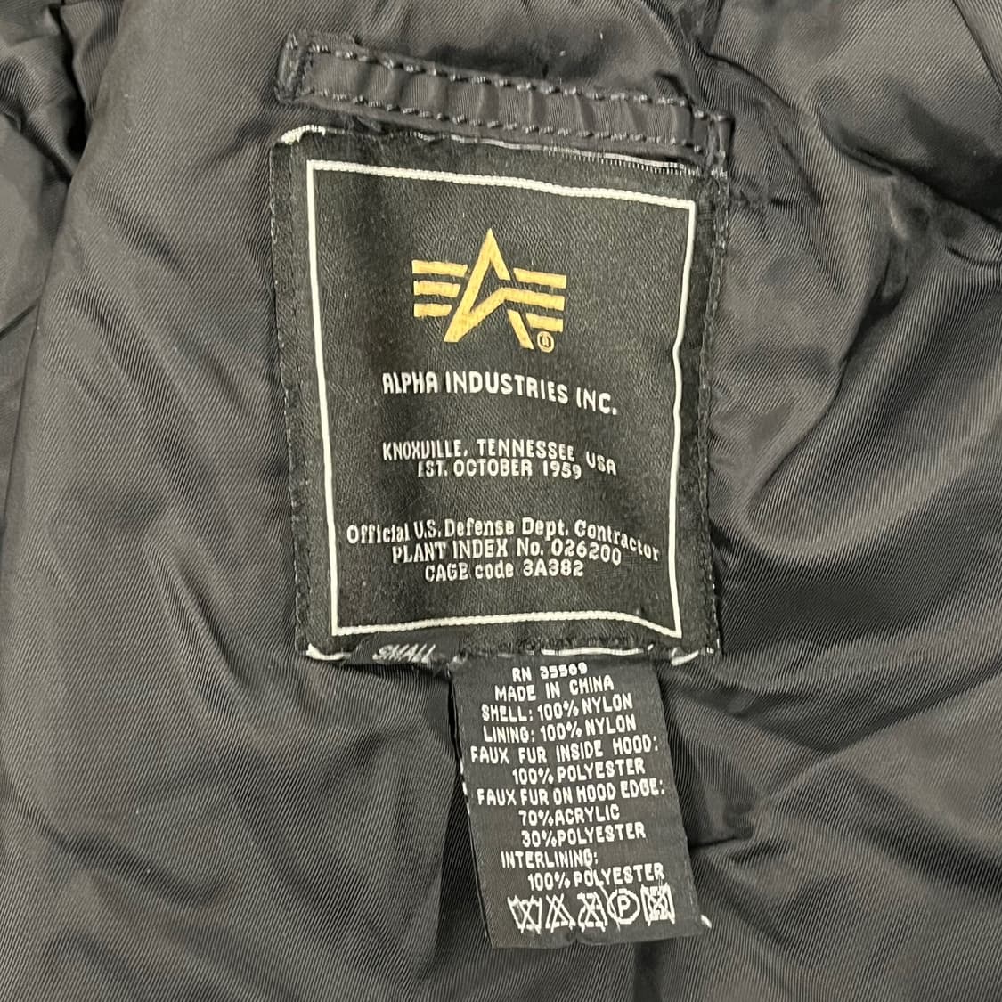 [정품] 알파인더스트리 블랙 후드 패딩 자켓 b15 상품이미지6
