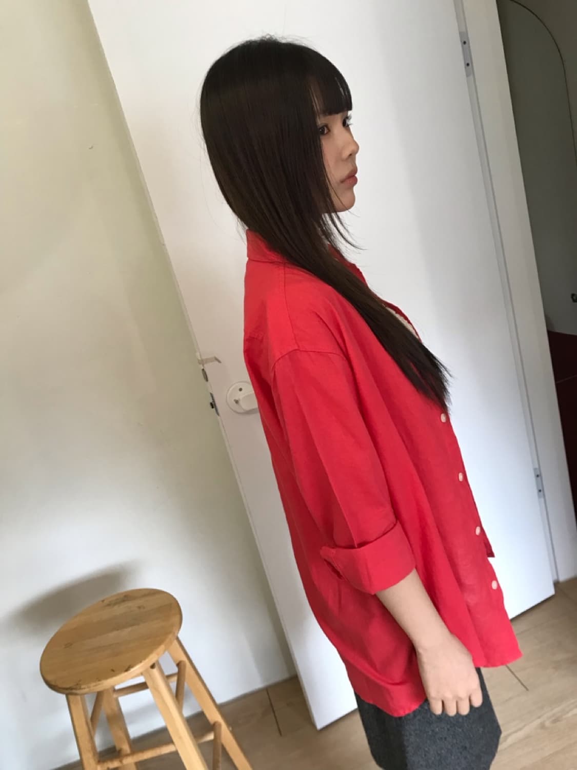 빈티지 핑크 셔츠 상품이미지2