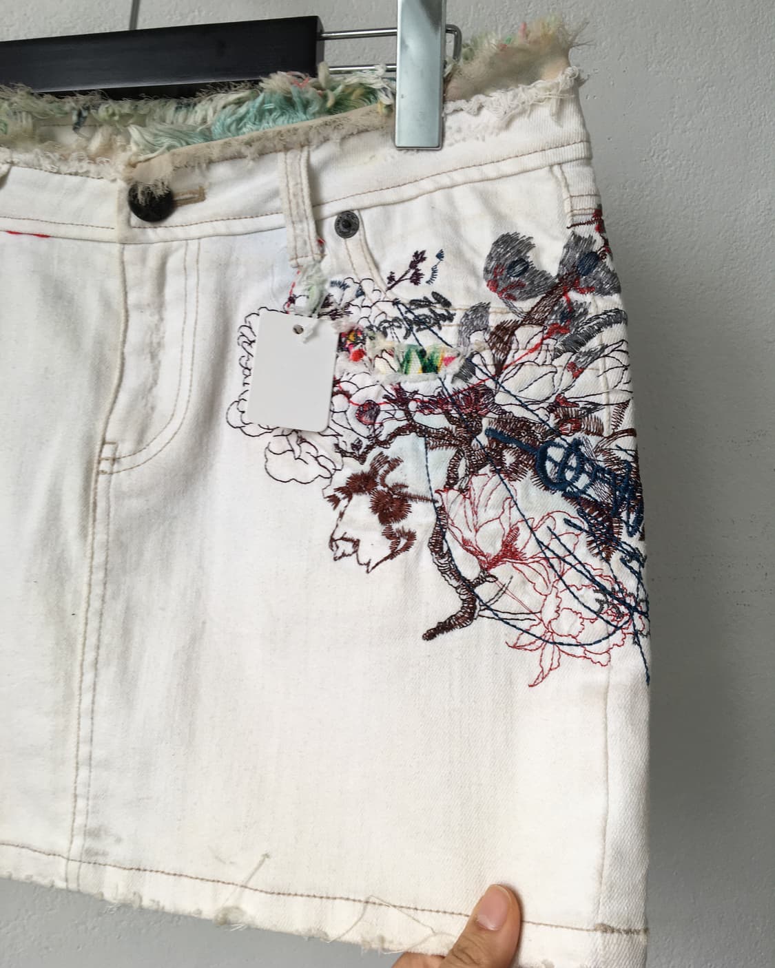 Oriental embroidery point mini skirt 상품이미지3