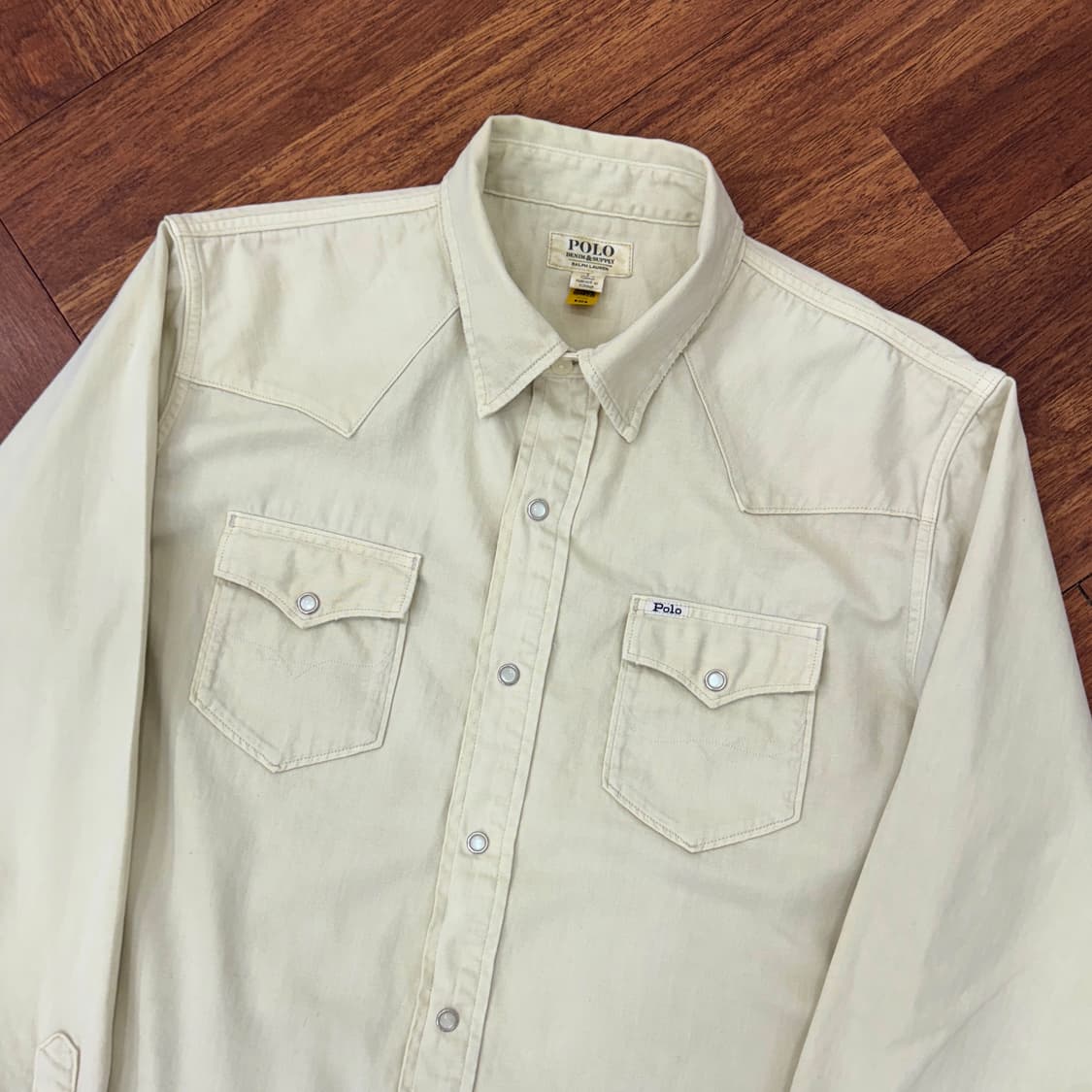 L 폴로 랄프로렌 데님앤서플라이 베이지 웨스턴 남방 셔츠  상품이미지4