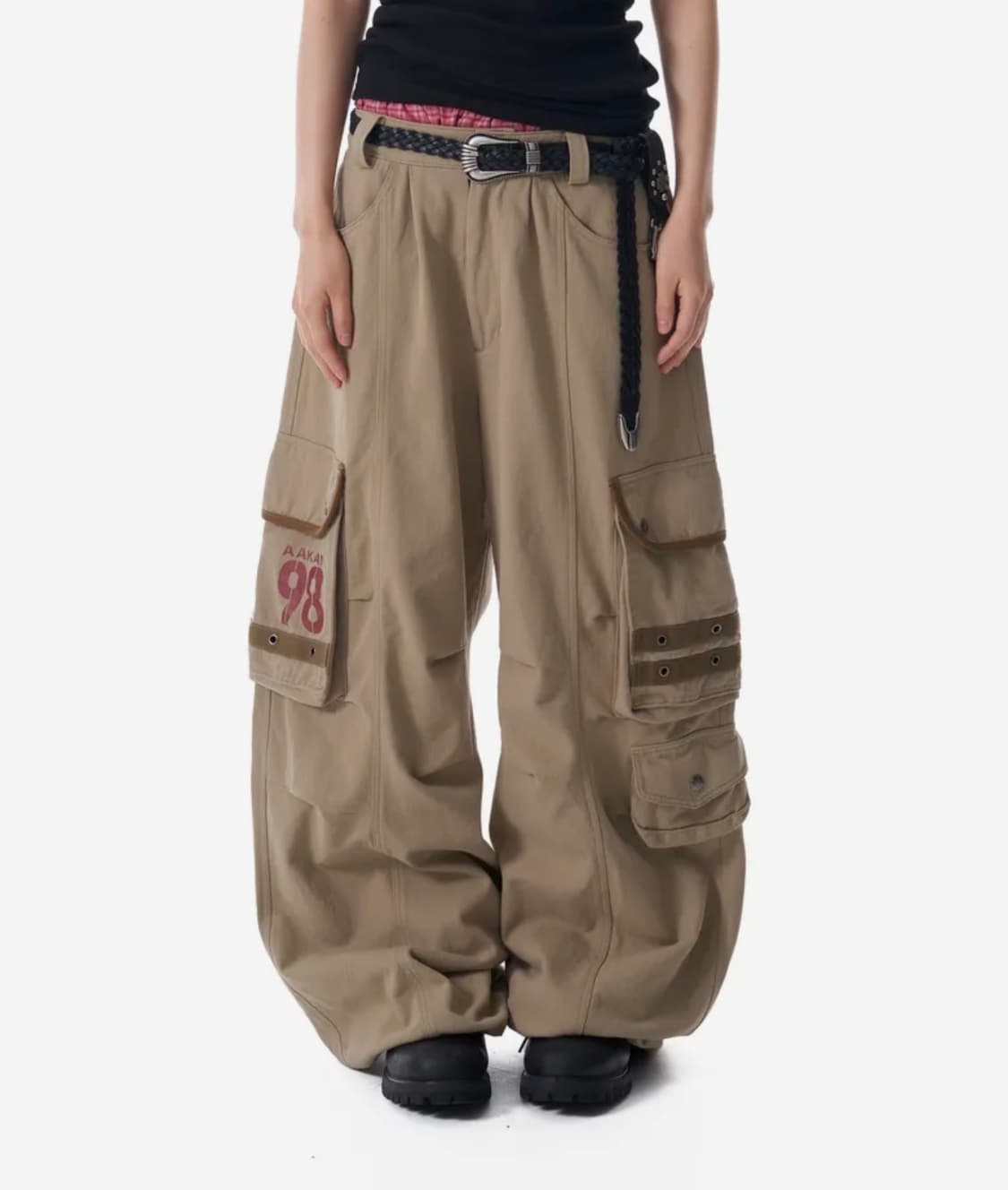 아캄 98 Knee Pin-Tuck Contrast Cargo Pants 상품이미지1