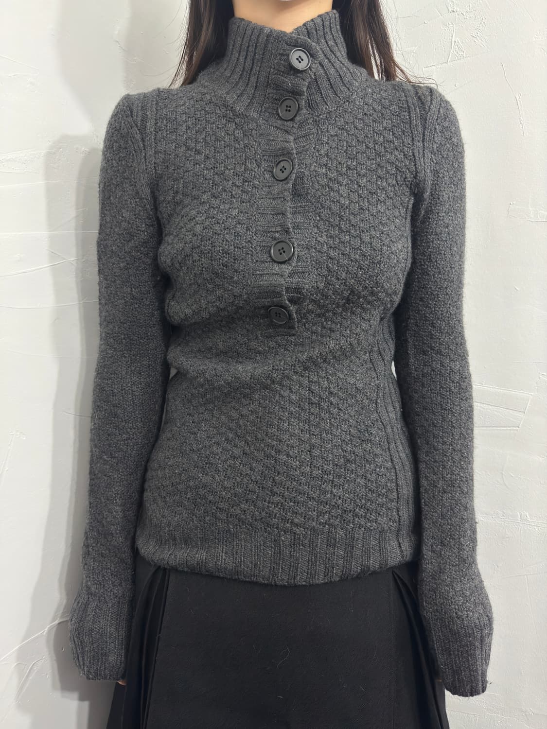 laf.. button wool knit top 상품이미지1