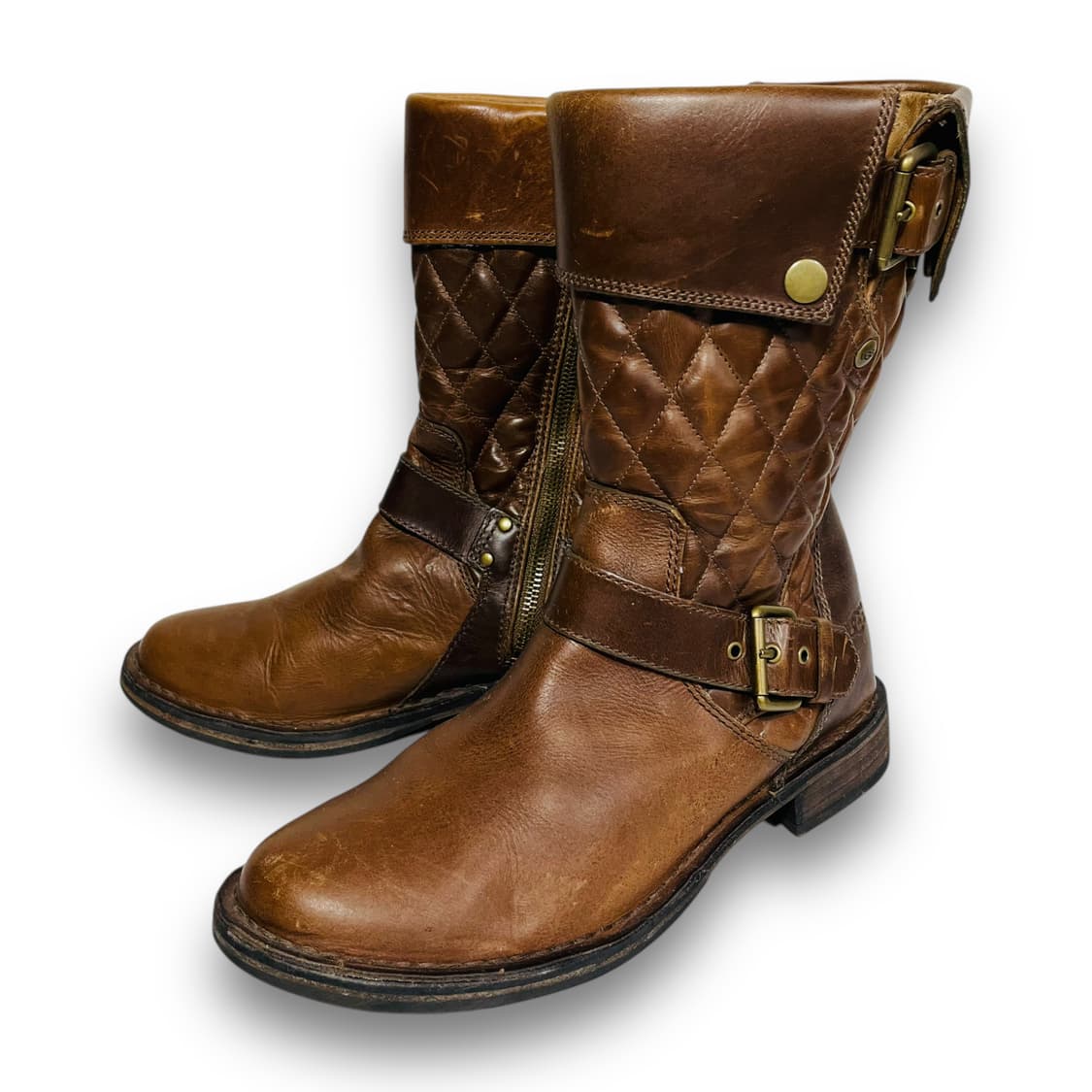 UGG Conor Brown Leather Mid Boots 상품이미지2
