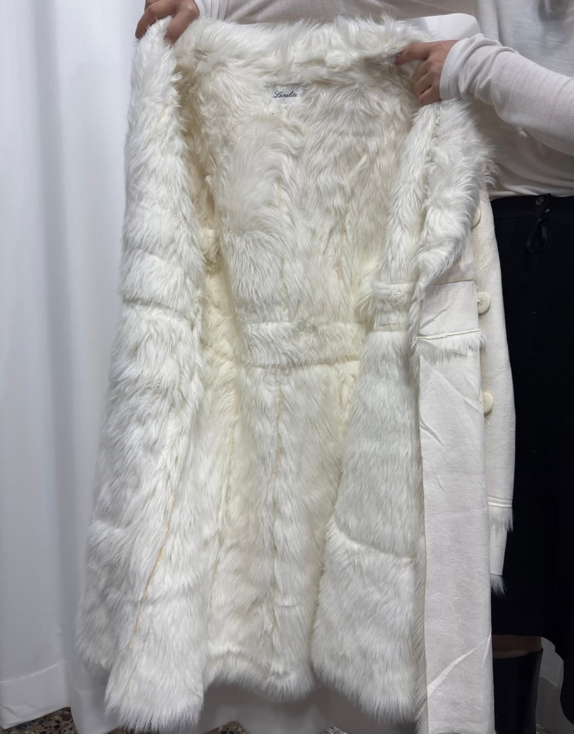 프레우마르 빈티지 화이트퍼 코트 상품이미지9