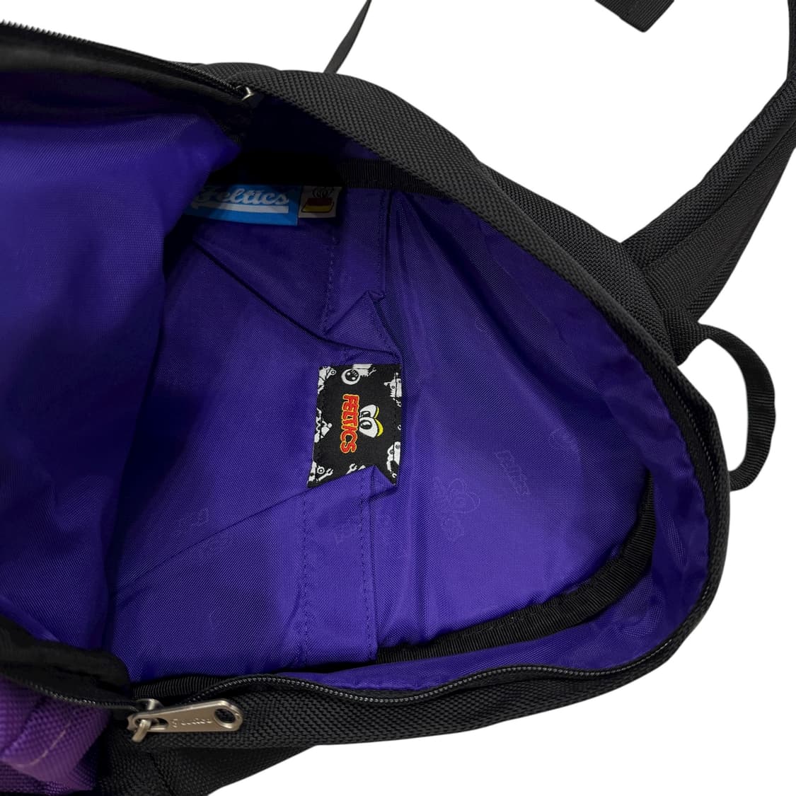 빈티지 펠틱스 돼지코 Y2K 모리걸 미니백팩 가방 퍼플 블랙 상품이미지3