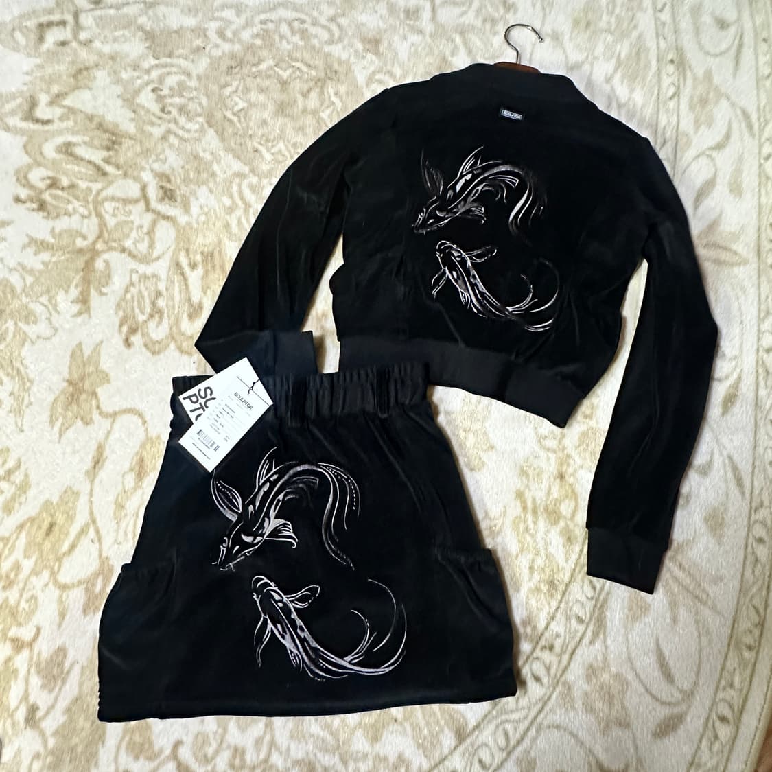 [set] 스컬프터 벨벳 벨루어 셋업 투피스 상품이미지1