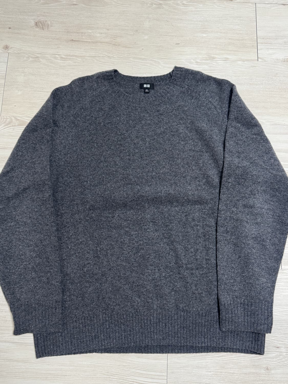 유니클로 램스울크루넥스웨터 xxl 그레이 상품이미지2