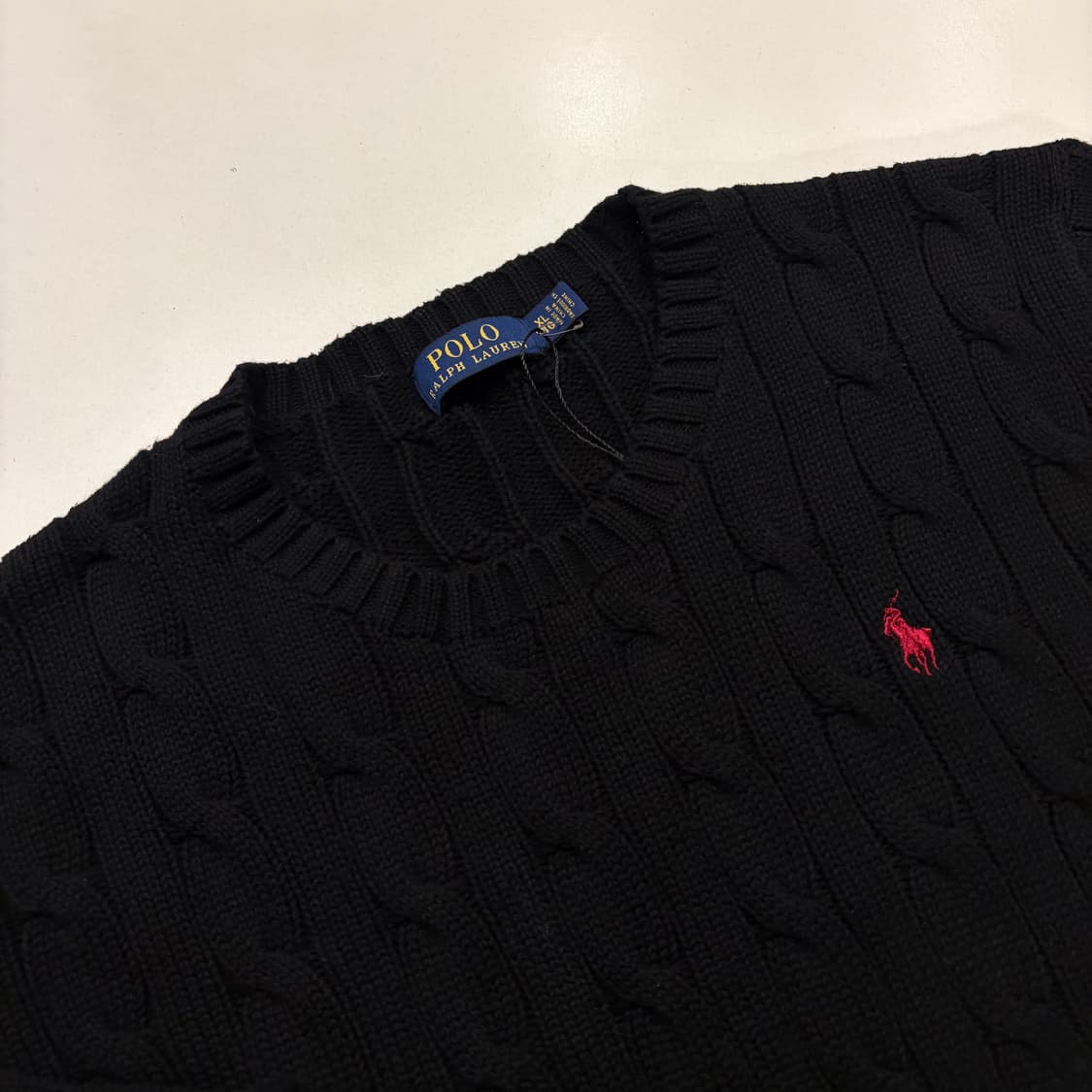 [XL] 폴로 랄프로렌 케이블 니트 블랙 B937 상품이미지3