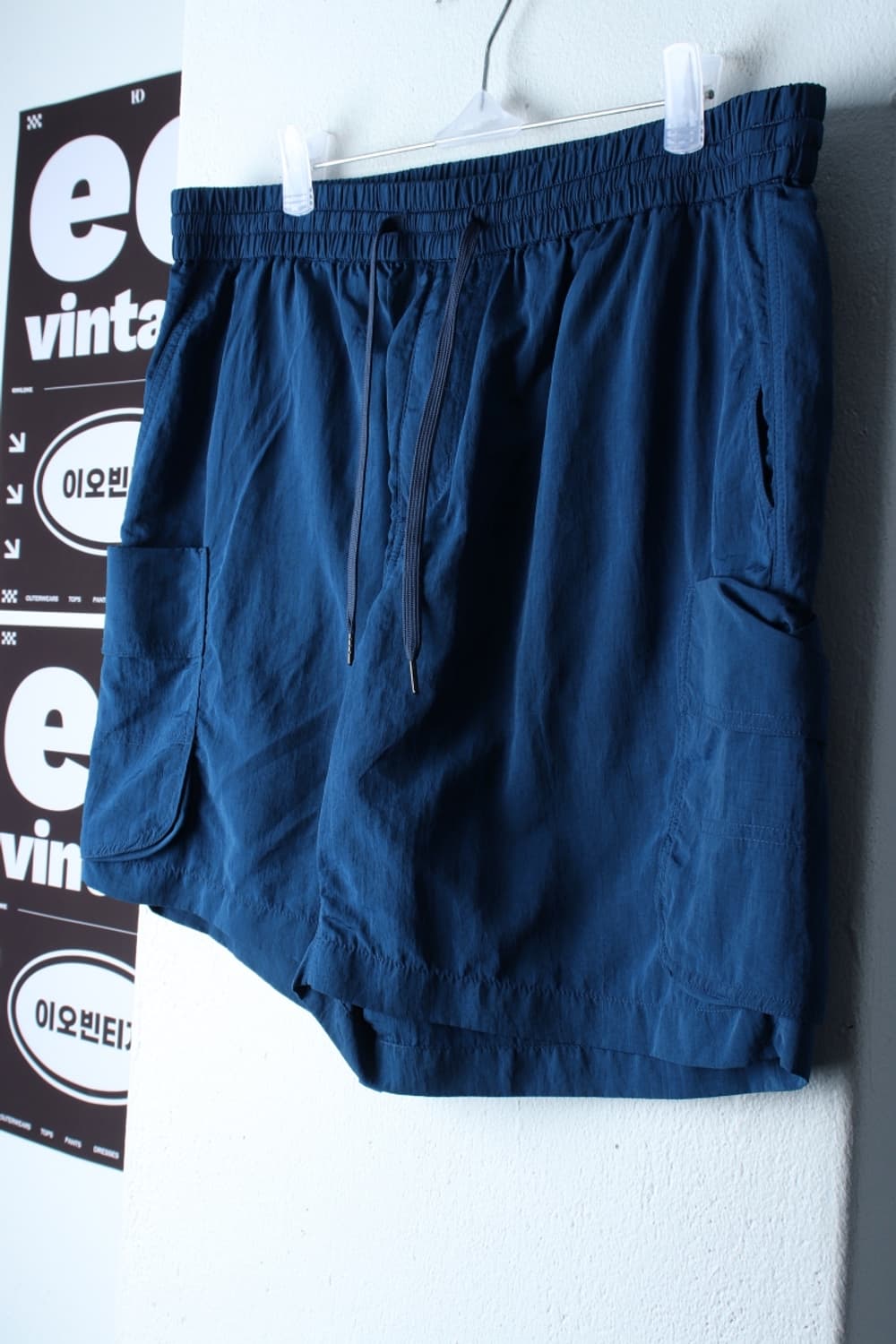 (XL) 일꼬르소 반바지 팬츠 카고 나일론 밴딩 블루 육항-P9966 상품이미지1