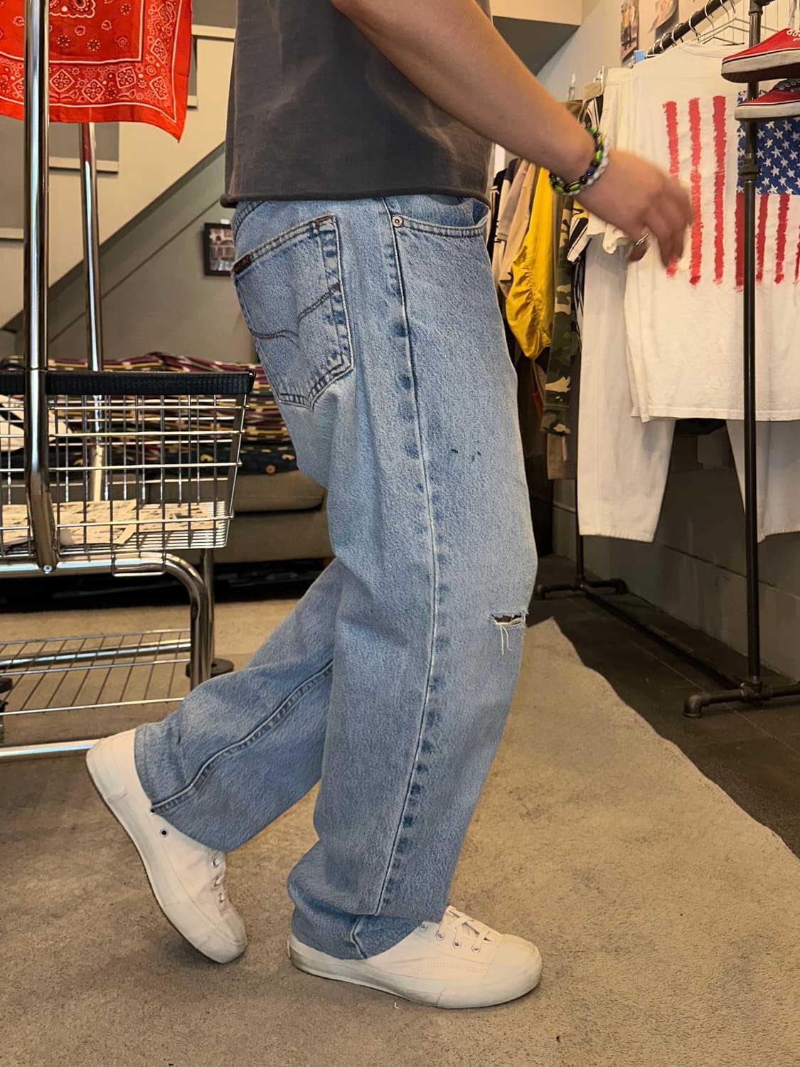 00’s Harley Davidson washed denim pants 상품이미지3