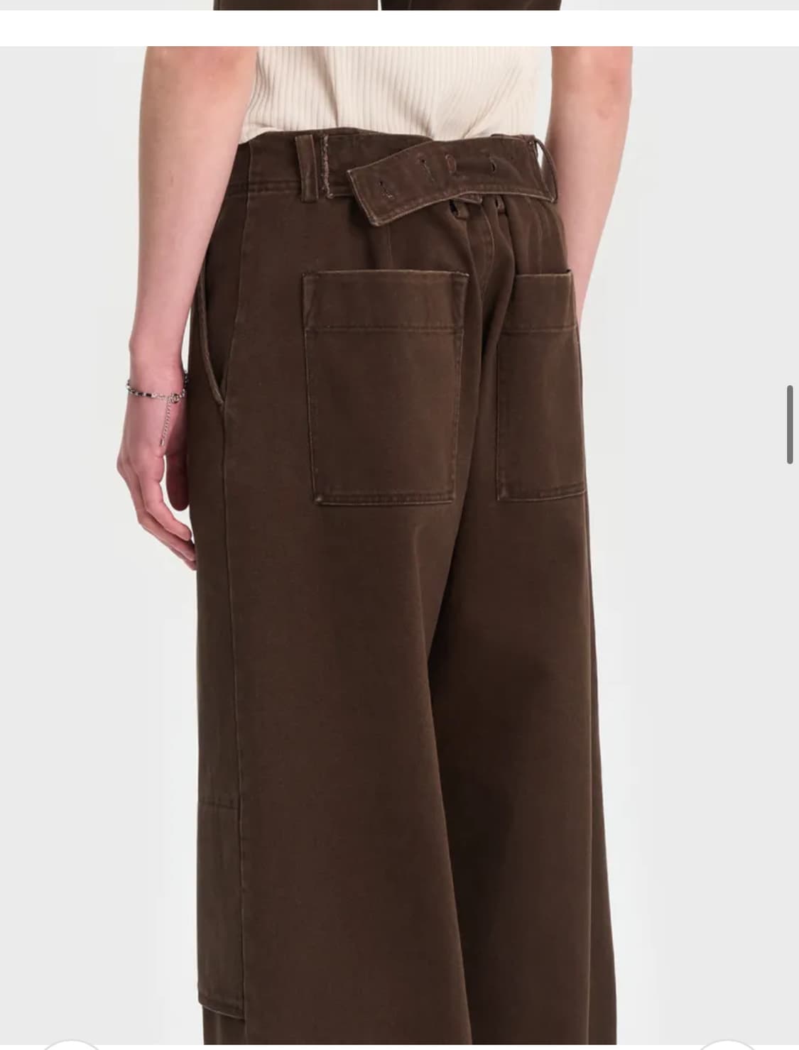 벨리에 모노스트랩 팬츠 브라운 34 상품이미지3