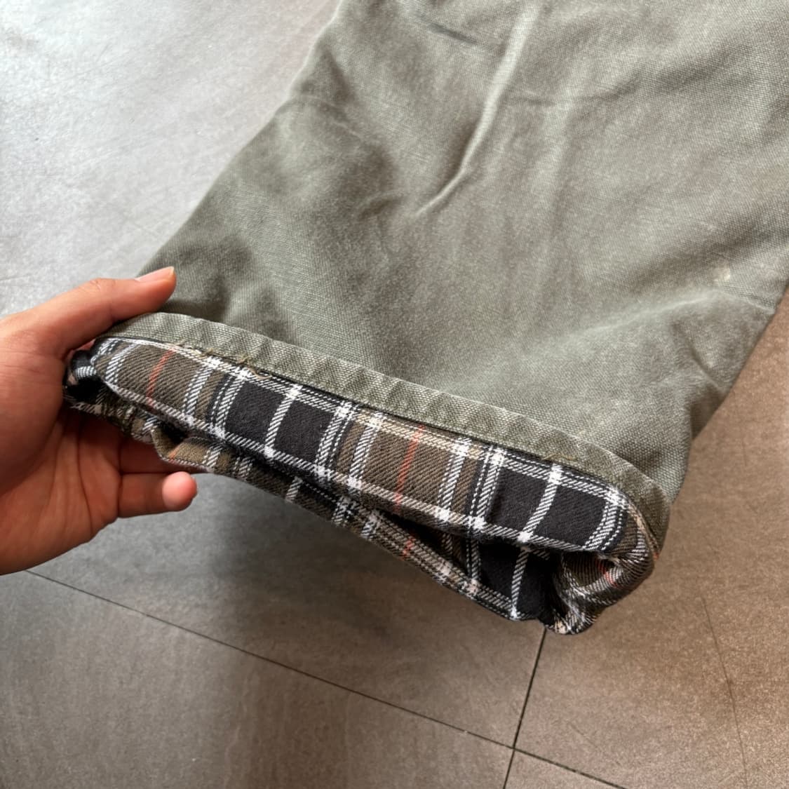 칼하트 오리지널 b111 모스그린 싱글니 카펜터 팬츠 상품이미지4