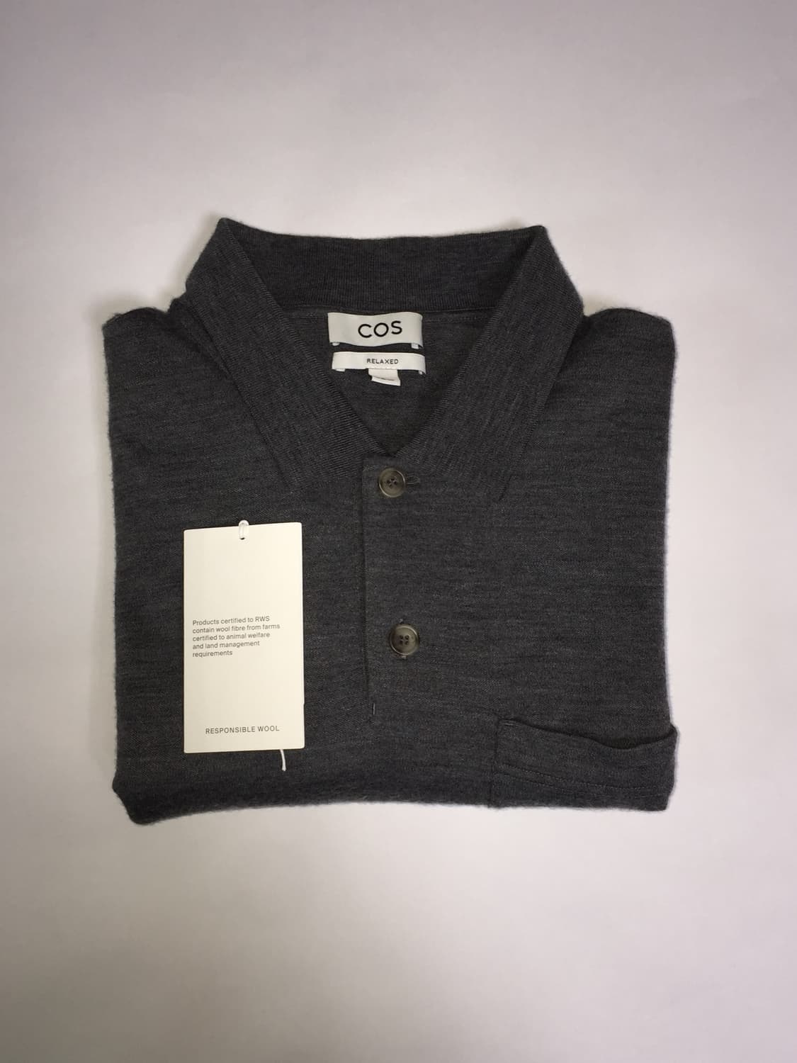 COS 울 니티드 폴로 셔츠 M 상품이미지3