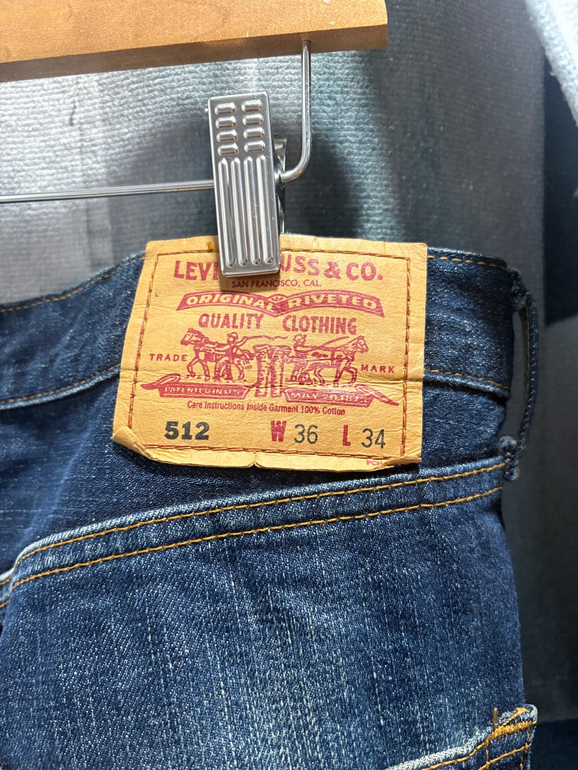 리바이스 512 다크인디고 데님 팬츠 상품이미지5