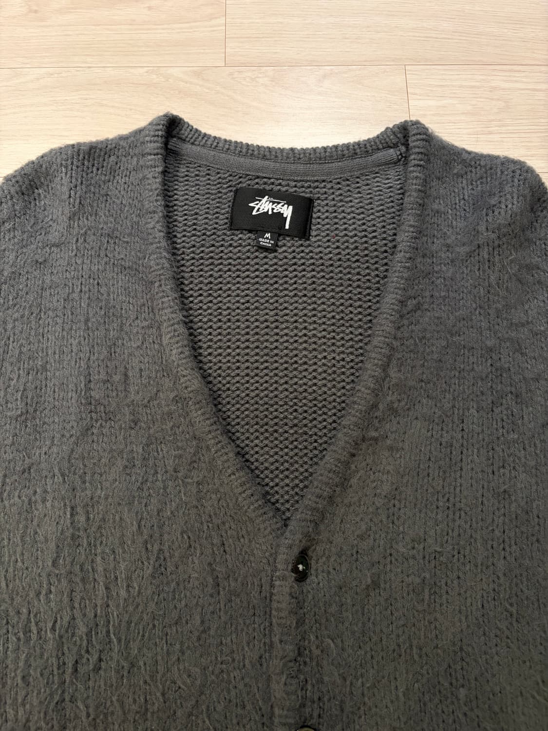 Stussy 스투시 브러쉬드 가디건 그레이 M 상품이미지2