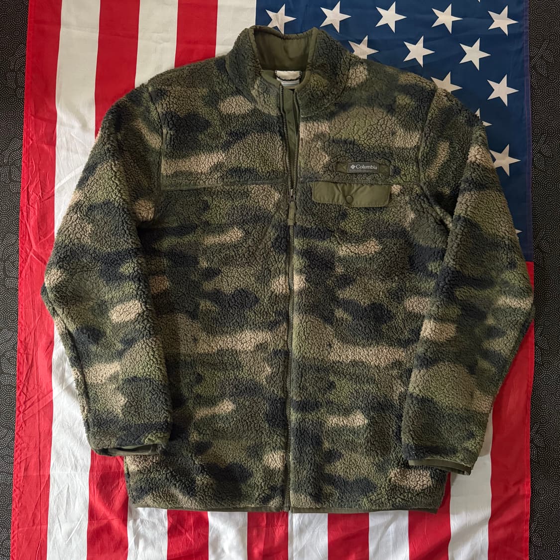[XL] 컬럼비아 카모 밀리터리 후리스 자켓 상품이미지1