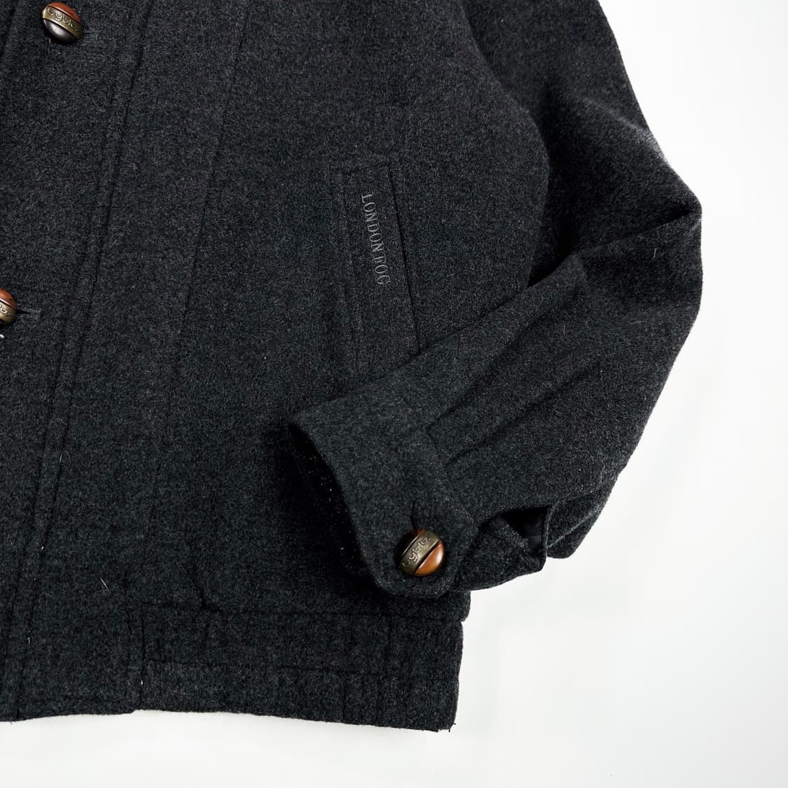 런던포그 빈티지 클래식 울 블루종 자켓 챠콜 M 상품이미지3