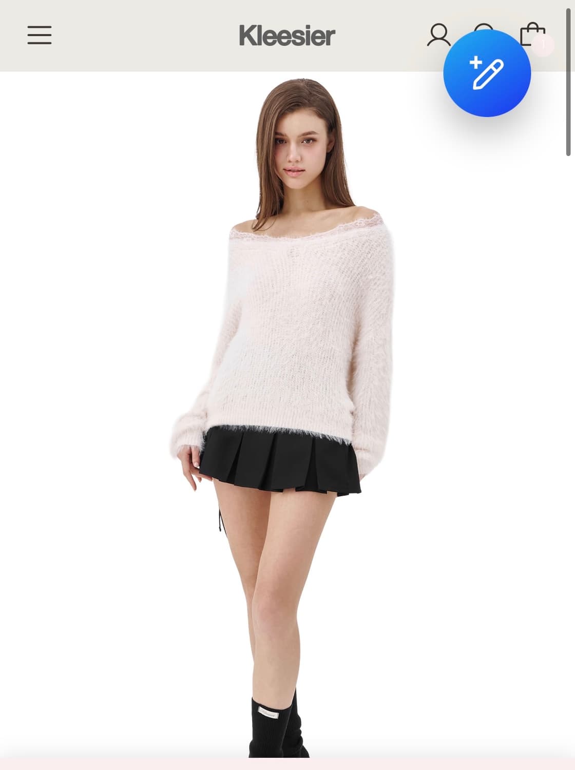 새상품 클리시어 블러쉬 니트  상품이미지1