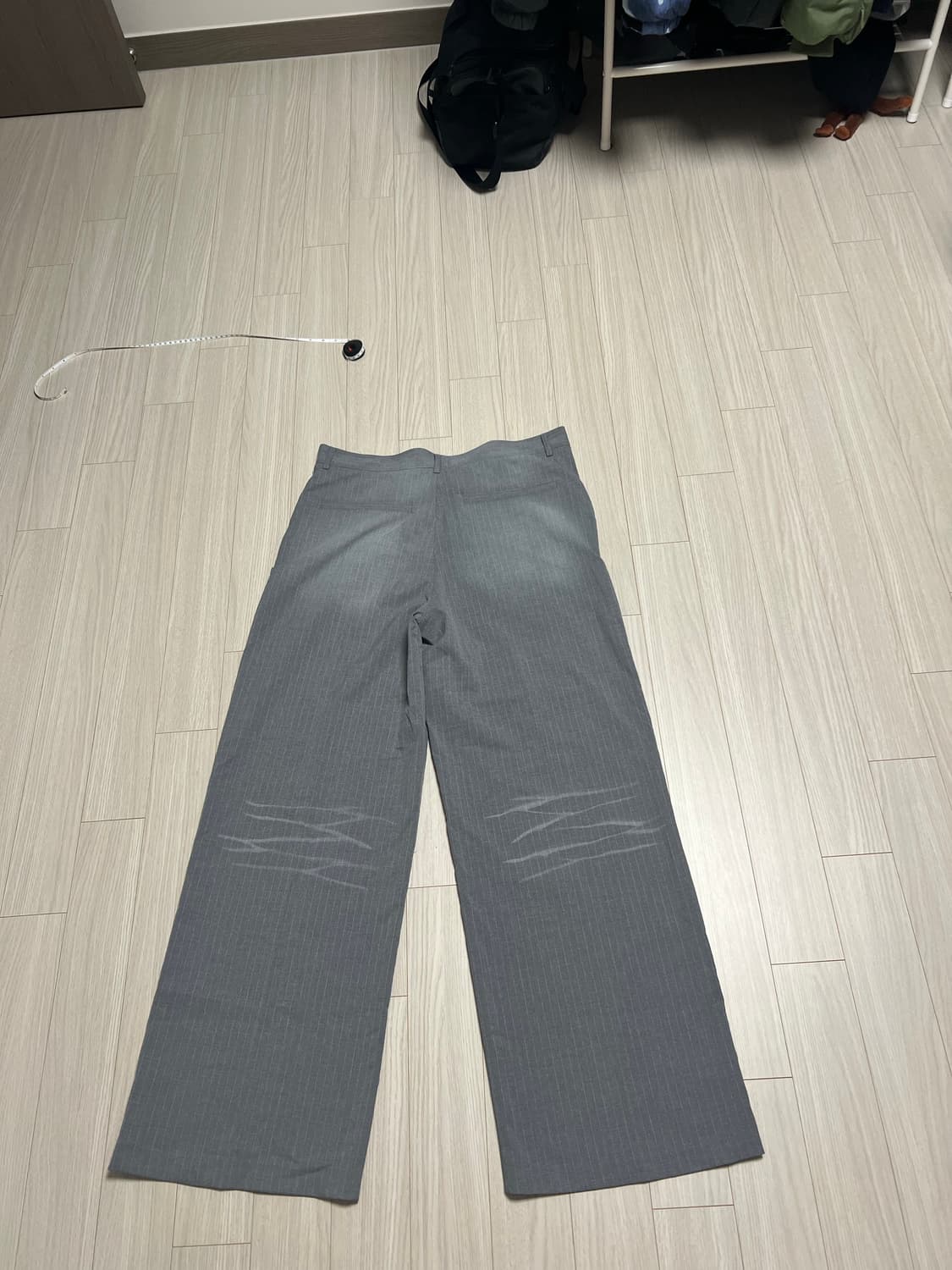 자라 그레이 스트라이프 슬렉스 상품이미지2