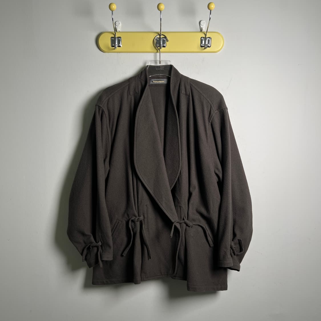 80's 이세이미야케 니트 테리 숄 칼라 랩 자켓 상품이미지2