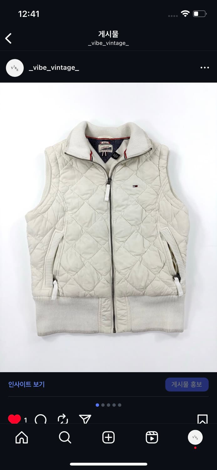  타미힐피거 여성 퀼팅 조끼 패딩  상품이미지1