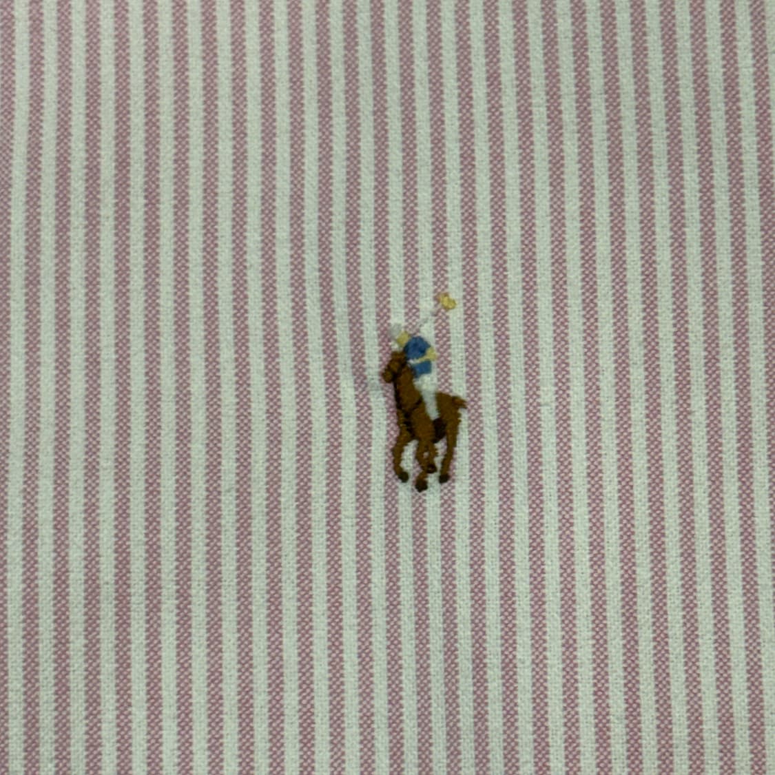 S) 폴로 랄프로렌 핑크&화이트 스트라이프 옥스포드 셔츠 상품이미지4