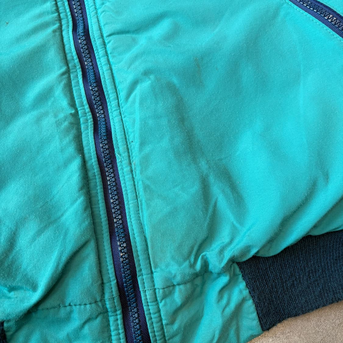 90s L.L.bean 90년대 미국 생산 엘엘빈 청록 컬러 웜업 자켓 상품이미지4