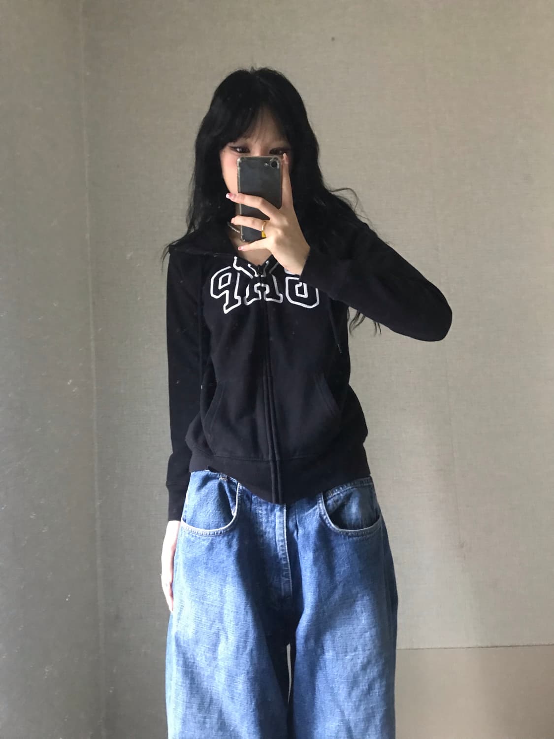 갭 블랙 후드집업 상품이미지4