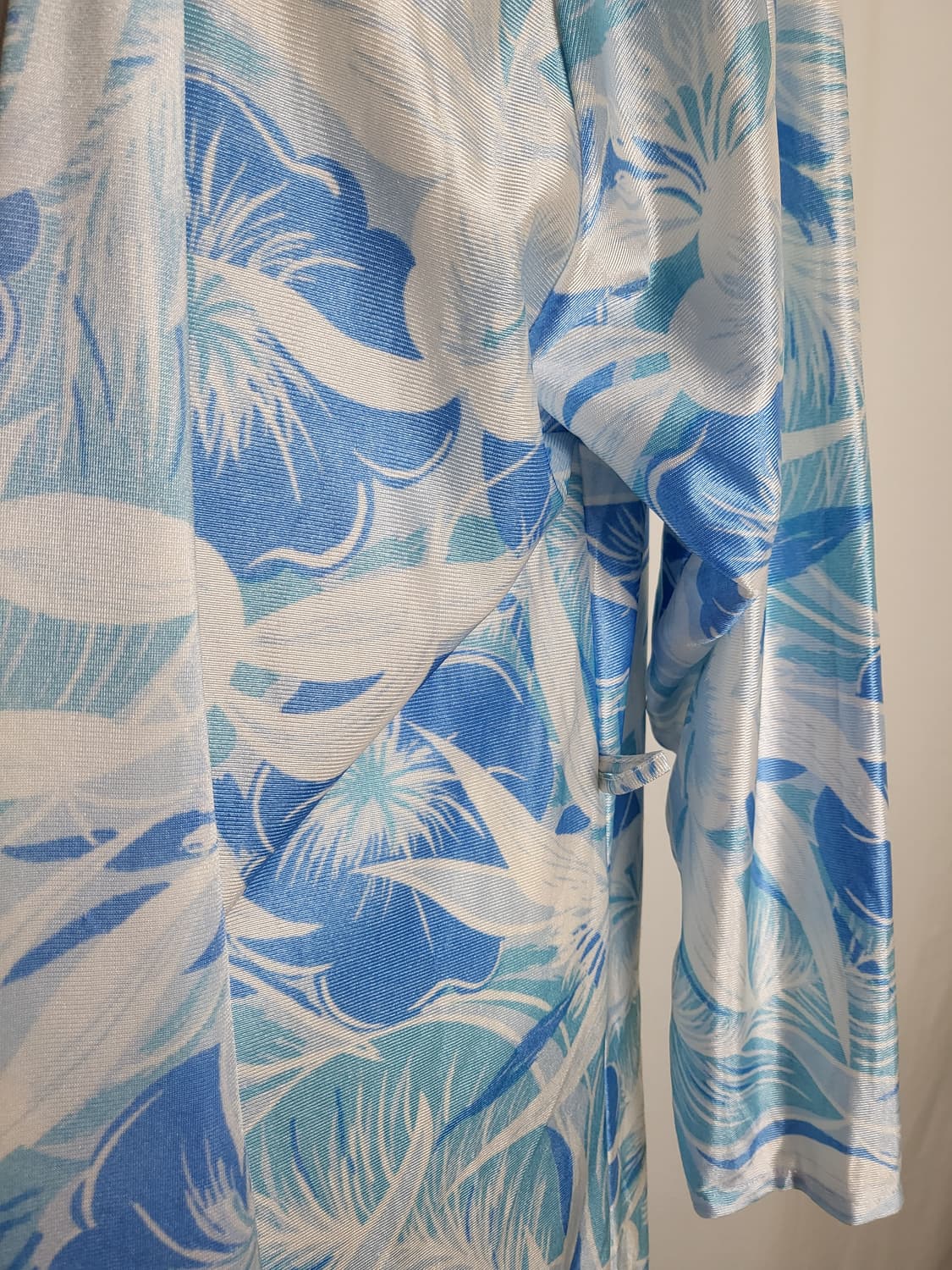 빈티지 아쿠아 슬립 롱 로브 가운 상품이미지6