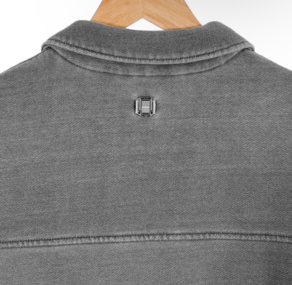 [52] 솔리드옴므 남성 가먼트다잉 워싱 카라 맨투맨 티셔츠 차콜 그레이 상품이미지6