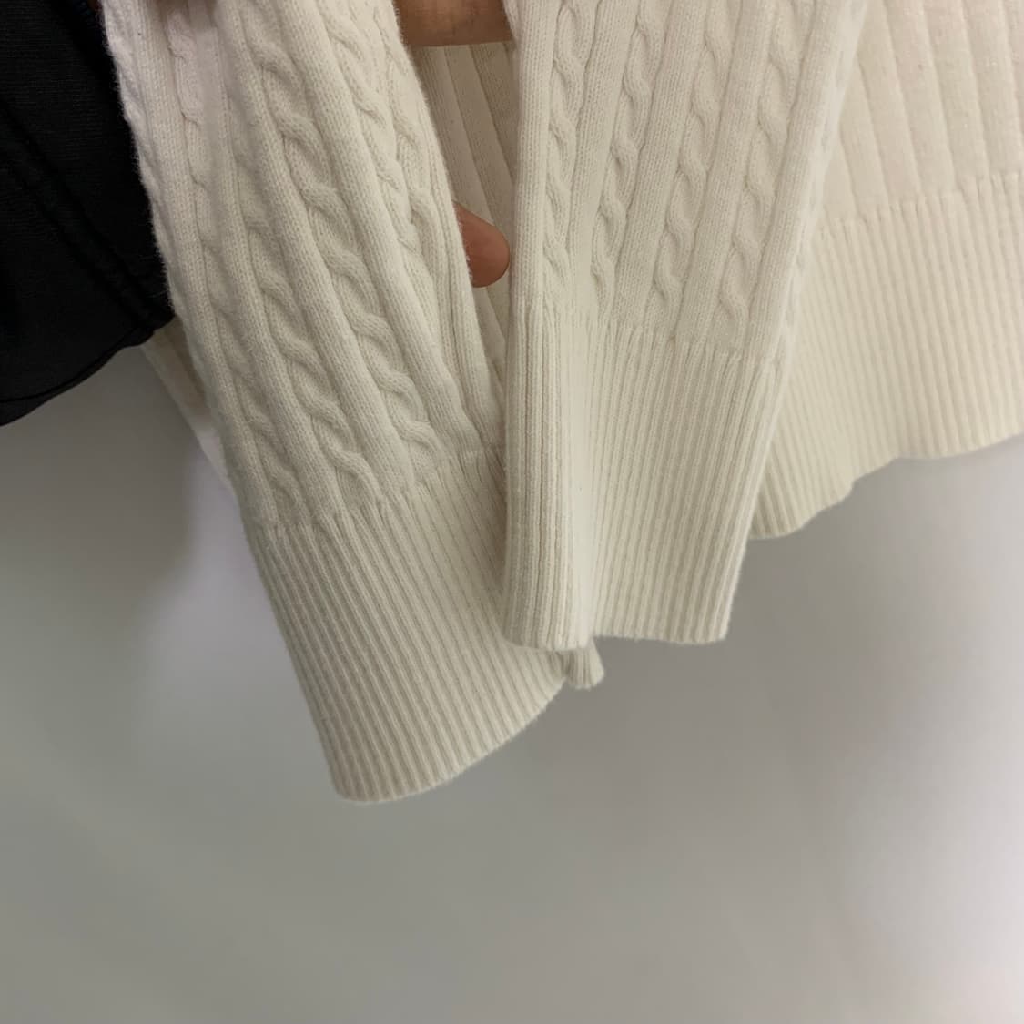 폴로 랄프로렌 케이블 니트집업 아이보리 여성 슬림 XL 꽈배기 가디건 상품이미지5