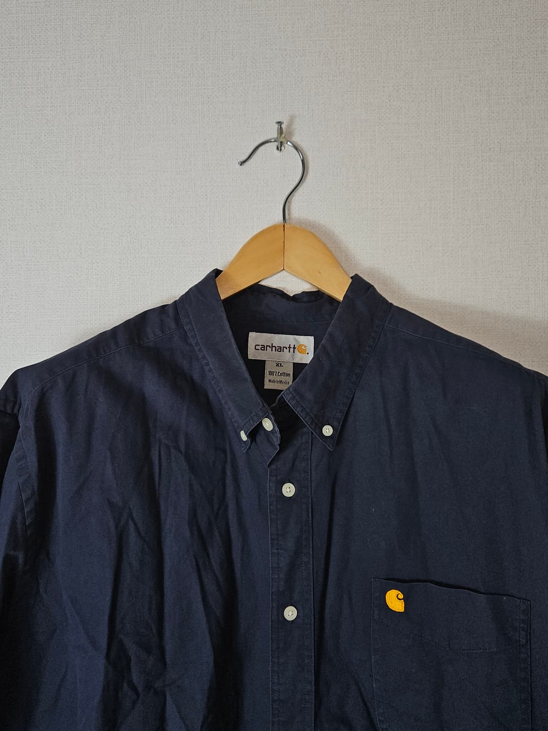 칼하트 오리지널 워크웨어 코튼 반팔셔츠 네이비 솔리드 미국판 XL 상품이미지2