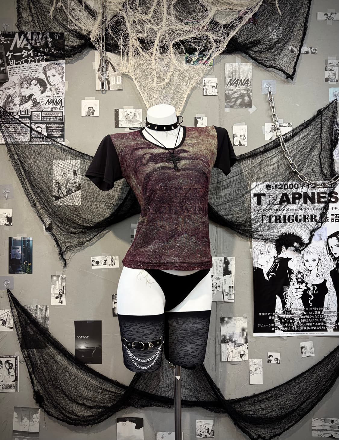 Grunge Glitter Oriental mesh sleeve 상품이미지1