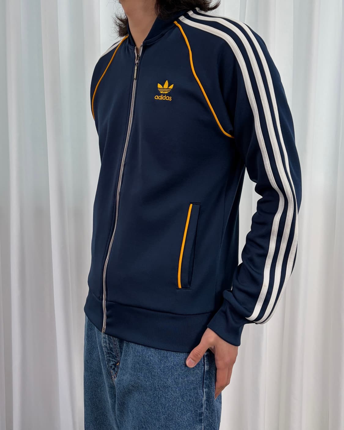 [XL]아디다스 트레포일 SST 네이비 트랙탑 져지 상품이미지1