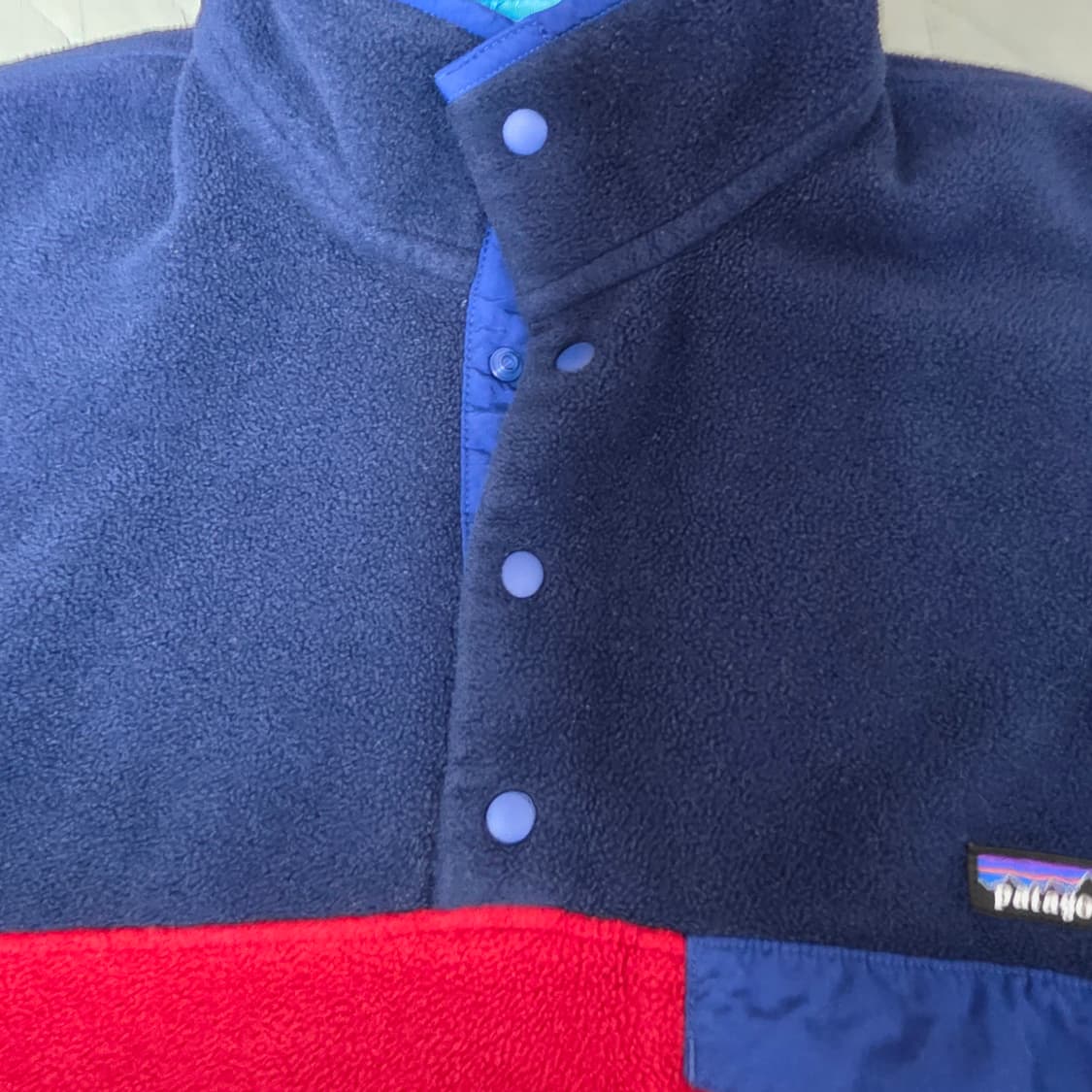 [M/M] 빈티지 파타고니아 신칠라 플리스 풀오버 네이비 레드 상품이미지3