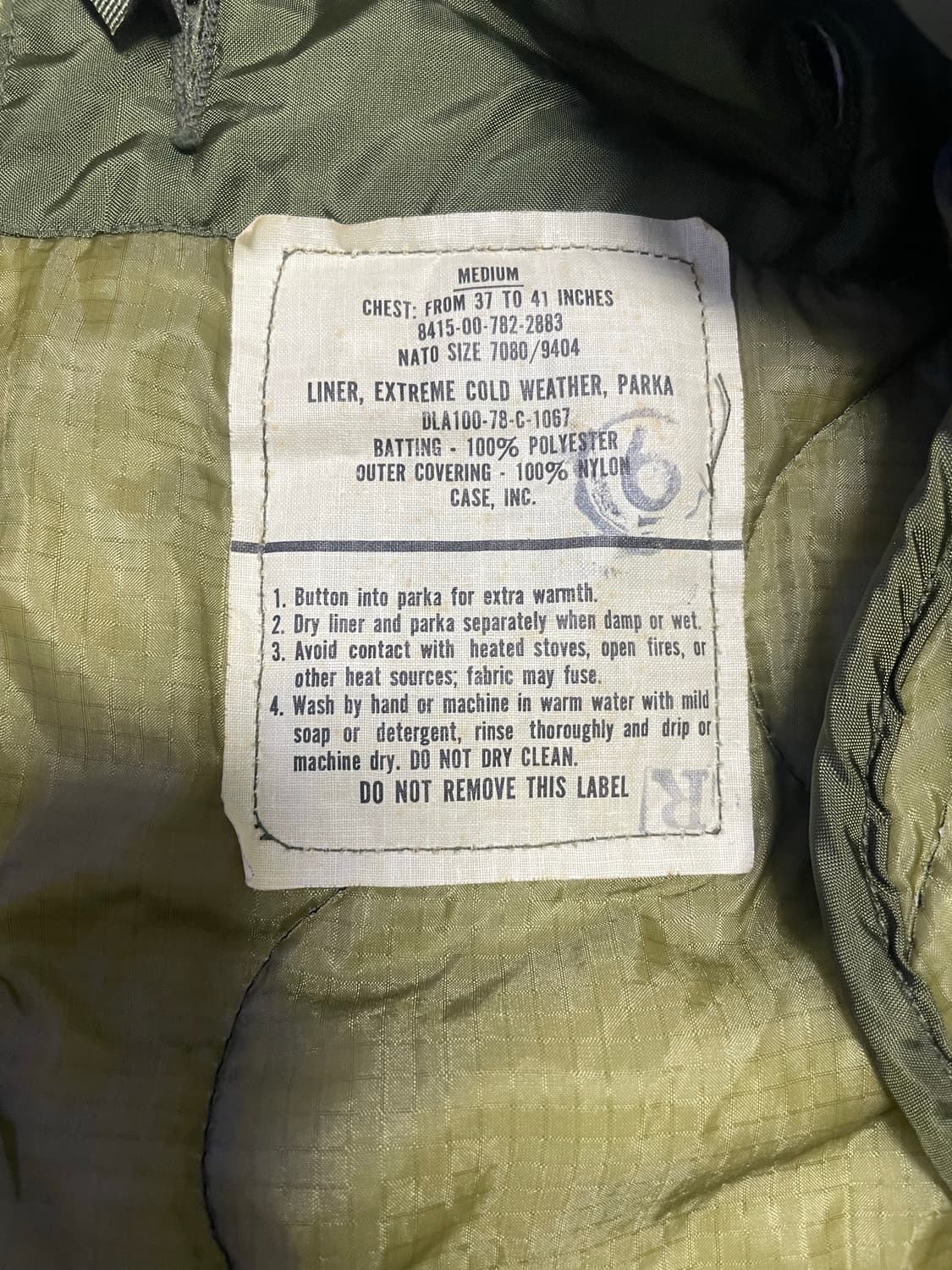 m65 og 피쉬테일 오리지널 미사용 데드스탁 M 개파카 상품이미지3